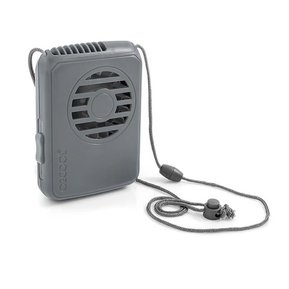 Deluxe Necklace Fan - Gray - Picture 3 of 5